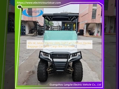 Voiture de golf électrique à moteur à courant alternatif de 48 V pour 2 personnes Voiture de bagages électrique avec boîte à bagages pour hôtel