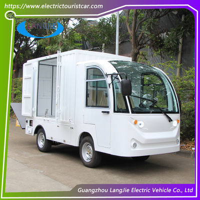 Un bon prix. Le chariot électrique de bagage de camion de nourriture de deux sièges a enfermé la charge utile de la boîte 900kg de cargaison pour le parc en ligne