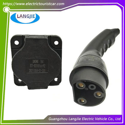 Un bon prix. Prise et fiche de charge pour voiture de tourisme à quatre roues LVTONG Câble de charge pour voiturette de golf 0-220V Universel en ligne