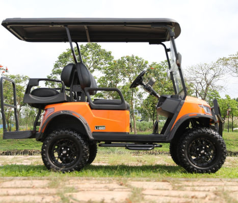 Un bon prix. 4 Seater Electric Golf Cart with Foldable Windshield Double Gear Rack Steering and Smart On-board Charger en ligne