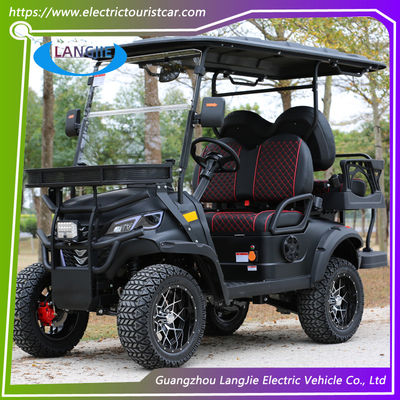 Un bon prix. 4 places chariot de golf électrique haute capacité d'escalade 48V chariots de golf à batterie pour terrain de golf en ligne