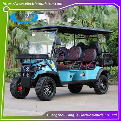 Off-road 6 places chariot de golf électrique avec moteur AC 48V / 5KW pour les activités de plein air