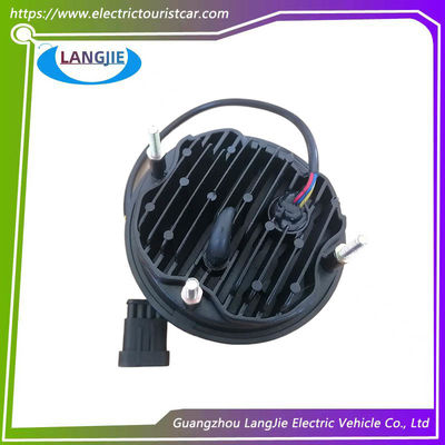 Lumière à LED à tête ronde noire Feuille de phare pour chariot de golf Marshall