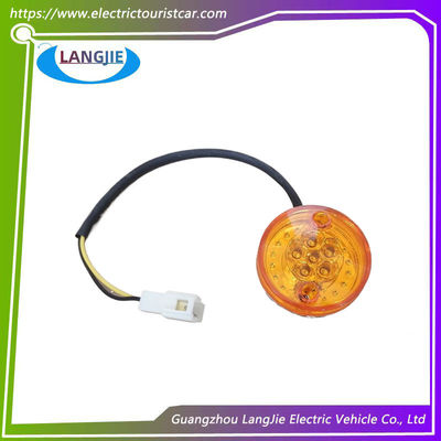 Lumière arrière latérale à LED circulaire avant gauche et à droite signal de virage orange 12V