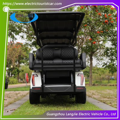 Voiture de golf électrique pour 8 passagers Voiture de golf personnalisée Moteur à courant alternatif avec toit noir