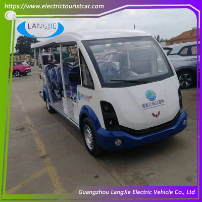 Voiture de club Voiture de golf Voiture de golf bleu / blanc 14 passagers Bus tour de gaz Pour la communauté résidentielle