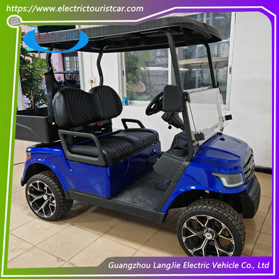 Chariot de golf blanc de la batterie 48v, accélérateur de deux de passager de club de voiture voitures de golf