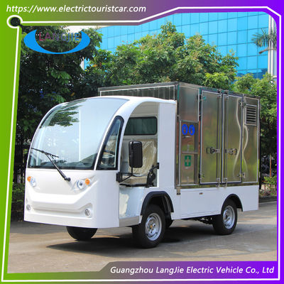 Un bon prix. 5 kW moteur puissant à la main gauche Voiture électrique à bagages 2 places Voiture de marchandises électrique avec toit en ligne