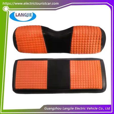 Couverture en cuir du siège de voiture du club de golf et dossier Couverture orange du siège