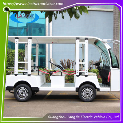 8 sièges Mini voiture de tourisme électrique 48V moteur aC Aéroport chariot à bagages avec toit pour le complexe