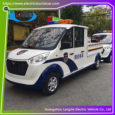 5 places 72V voiture de patrouille électrique véhicule utilitaire électrique avec une grande lumière sur le dessus