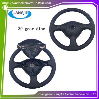 Véhicule électrique à quatre roues touristiques 36 dents roue circulaire noire composant 30 mm