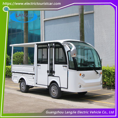 Un bon prix. Bus touristique électrique 5 places, voiture de fret électrique 48v avec caisse de chargement grillagée pour station balnéaire en ligne