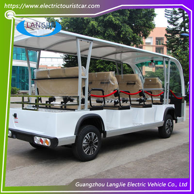 Un bon prix. 11 places voiture électrique 72V 7.55KW batterie sèche bus tour avec petite boîte pour l'hôtel en ligne