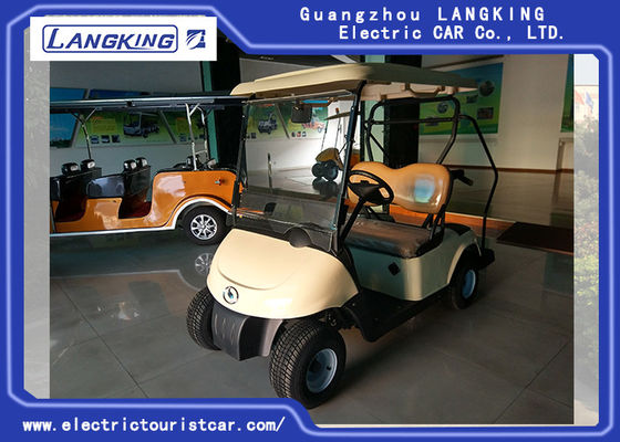 Chariot de golf beige de personne de l'économie d'énergie 2 de couleur pour l'endroit/stade de loisirs