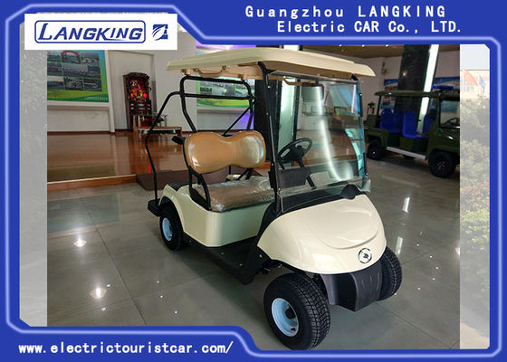 Chariot de golf beige de personne de l'économie d'énergie 2 de couleur pour l'endroit/stade de loisirs