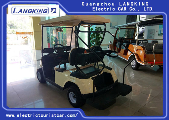 Chariot de golf beige de personne de l'économie d'énergie 2 de couleur pour l'endroit/stade de loisirs