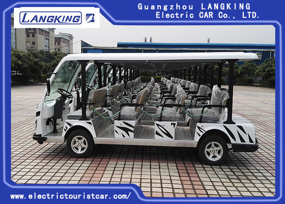 Véhicules de navette électriques de couleur blanche avec 11 Seater long service nul de pollution
