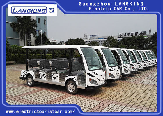 Véhicules de navette électriques de couleur blanche avec 11 Seater long service nul de pollution