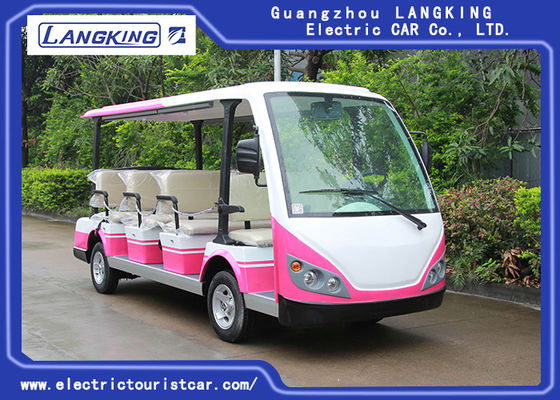 Bus touristique électrique rouge/du blanc 11 passager 72V 7.5KW pour la Communauté résidentielle