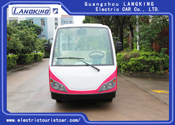 Bus touristique électrique rouge/du blanc 11 passager 72V 7.5KW pour la Communauté résidentielle