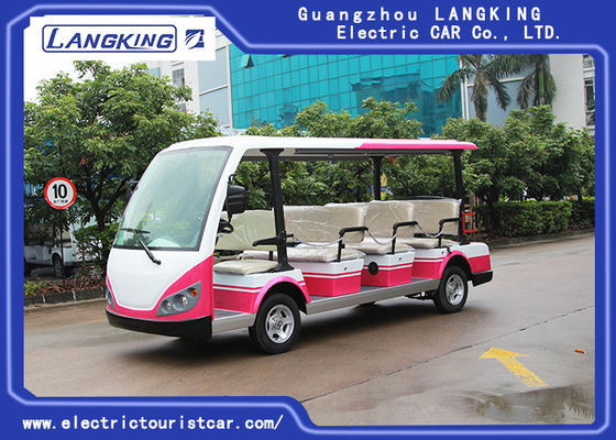 Bus touristique électrique rouge/du blanc 11 passager 72V 7.5KW pour la Communauté résidentielle