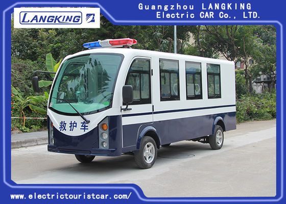 Voiture électrique d'ambulance couleur bleue/blanche avec Toplight pour l'hôpital