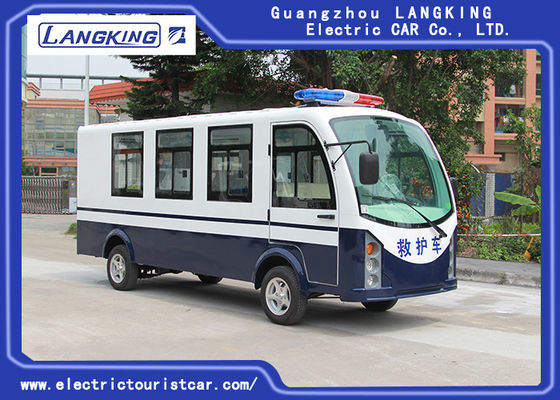 Voiture électrique d'ambulance couleur bleue/blanche avec Toplight pour l'hôpital