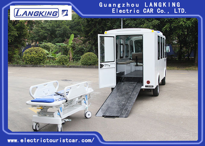 L'ambulance électrique adaptée aux besoins du client 8 de chariot de golf de couleur pose + 1 moteur à courant alternatif Du lit 72V /7.5KW 0